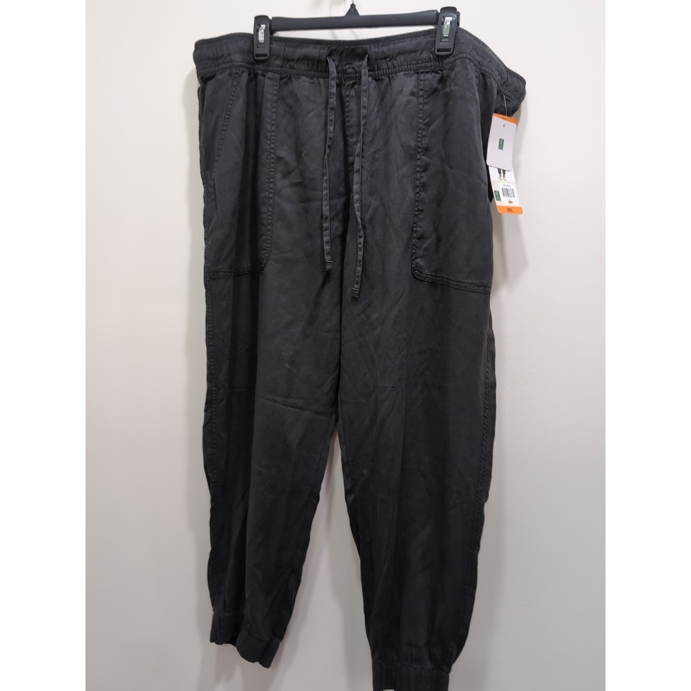 NWT Orvis Women's 100% Lyocell Black Elastic Waist Drawstring Joggers Sz XXL